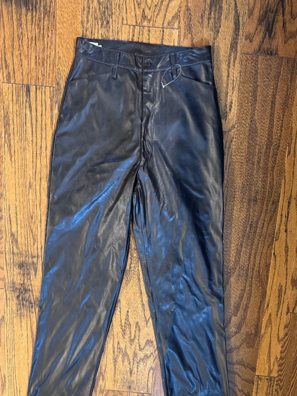 Men's 34x33 Faux Leather Pronti Collection by Phita Polyvinyl Black Pants